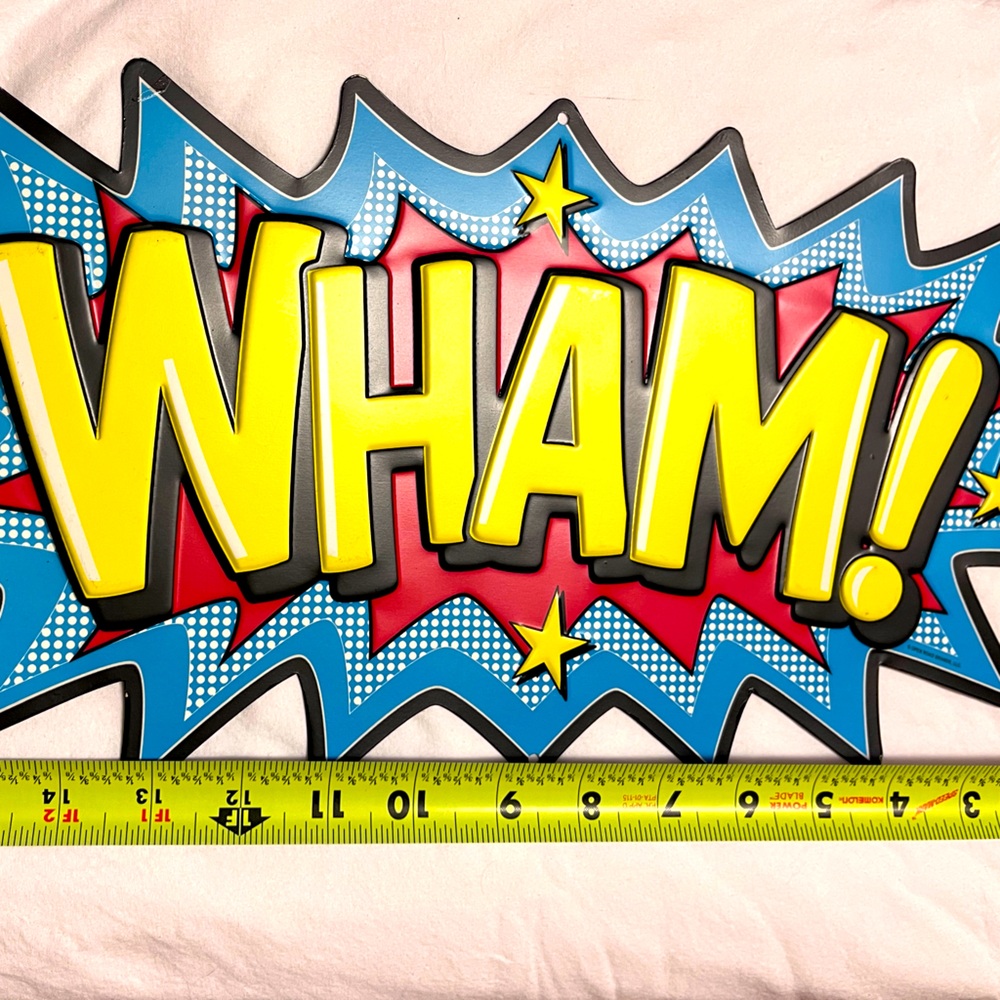 Wham Superhero Comic Metal Sign 💥 🦹🦸🦸‍♀️🦸‍♂️